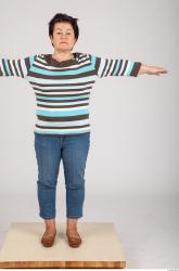 Whole Body Woman T poses Casual Average Studio photo references